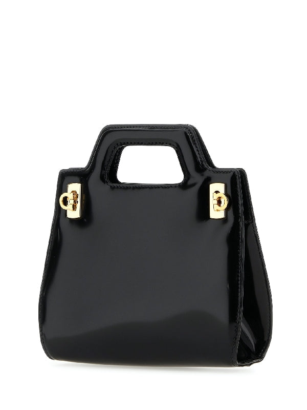 Wanda Gancini Leather Mini Tote Bag