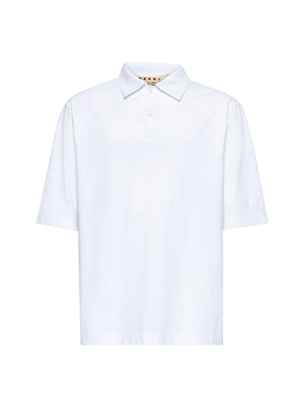 White Cotton Polo Shirt