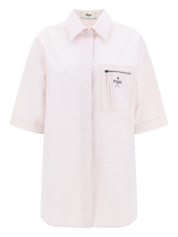 Zipper Pocket Short-Sleeve Shirt