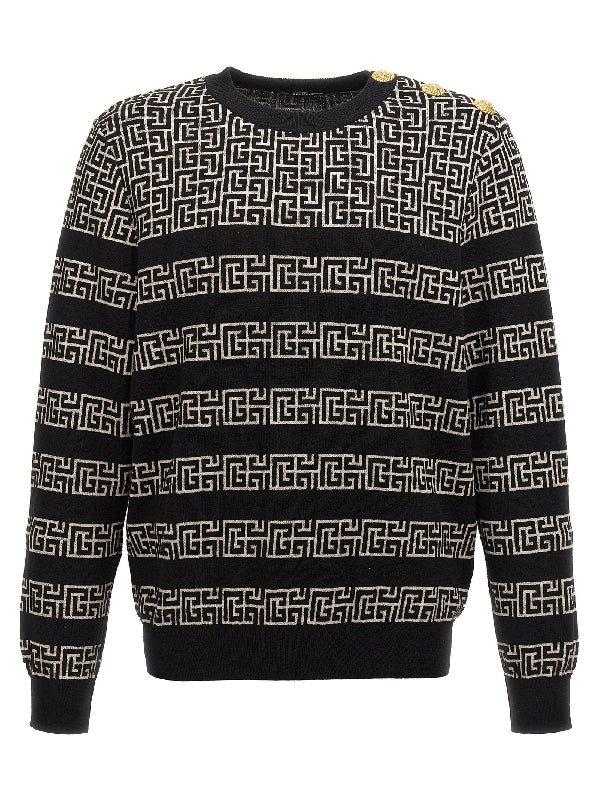 Shoulder Button Monogram
  Pattern Knit