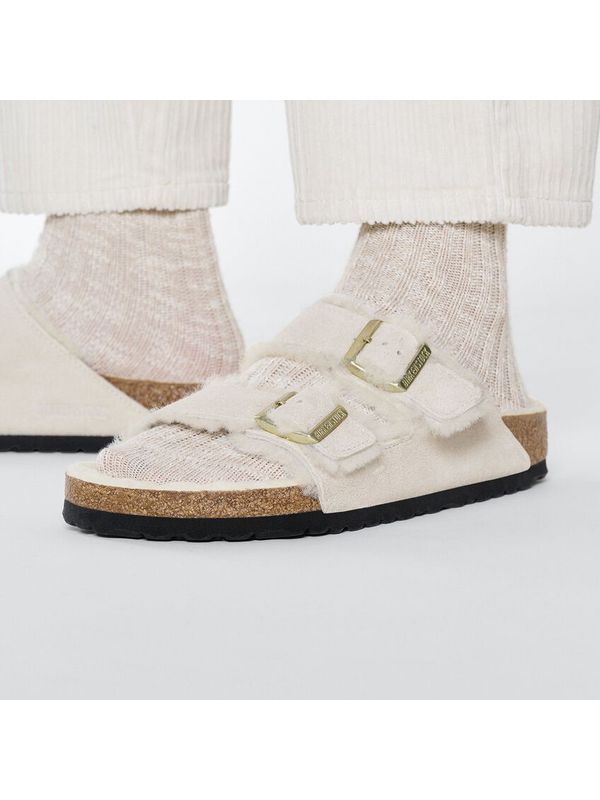 Arizona 扣环绒面革羊毛凉鞋