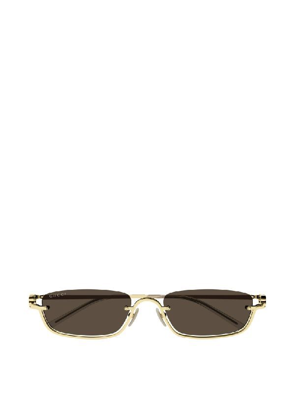 Slim Half-rim Flat Sunglasses