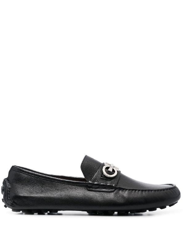 Gancini Leather Driving Loafers