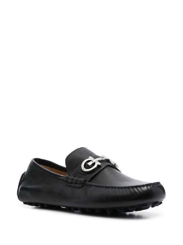 Gancini Leather Driving Loafers