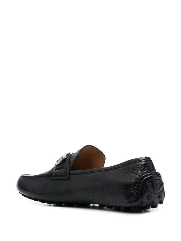 Gancini Leather Driving Loafers