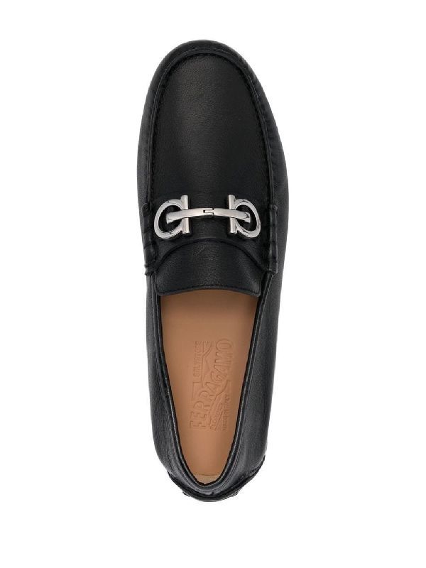 Gancini Leather Driving Loafers