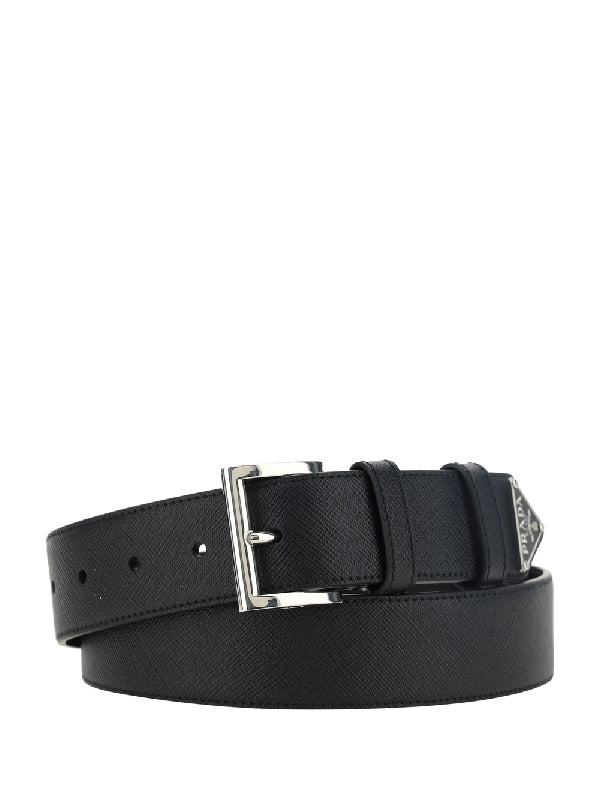 Triangle Logo Saffiano Leather
  Belt