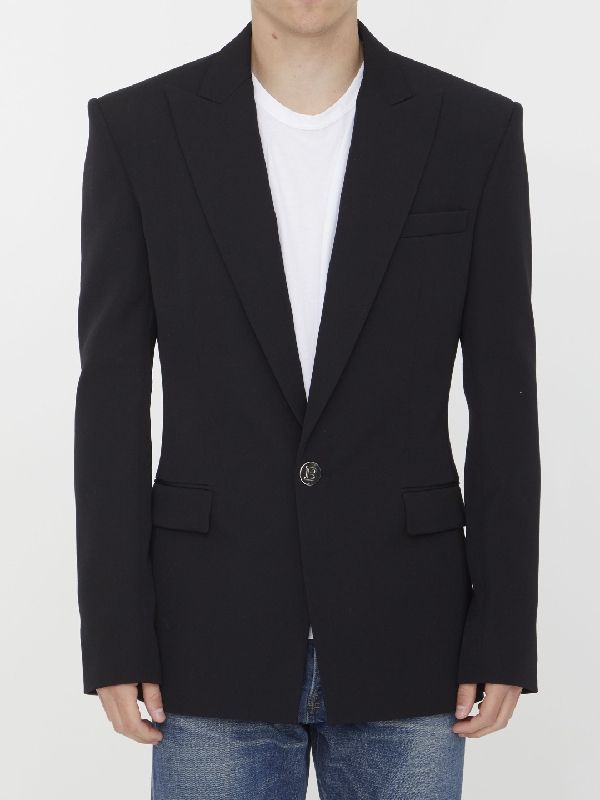 Virgin Wool Single Button Jacket