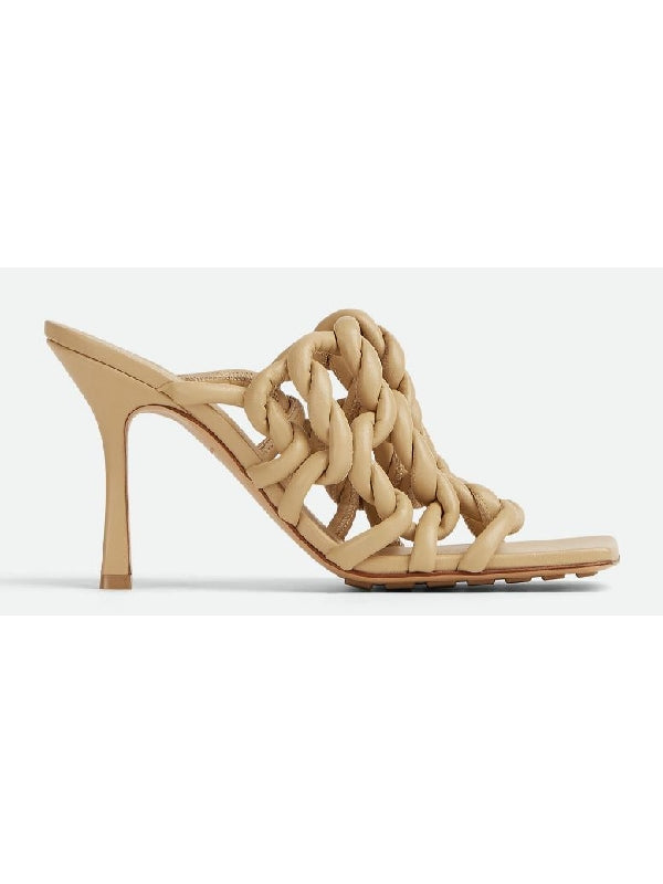 Twist Tubular Lambskin Sandal
  Heel