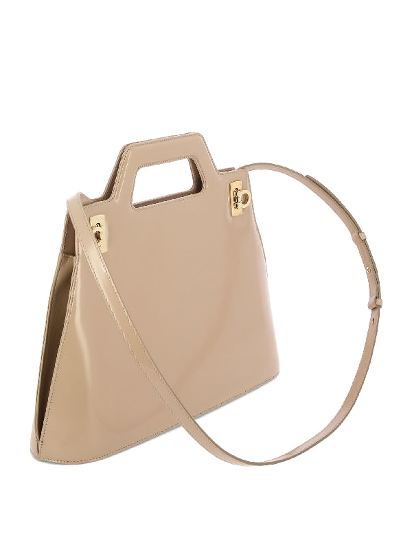 Wanda Leather Top Handle Bag