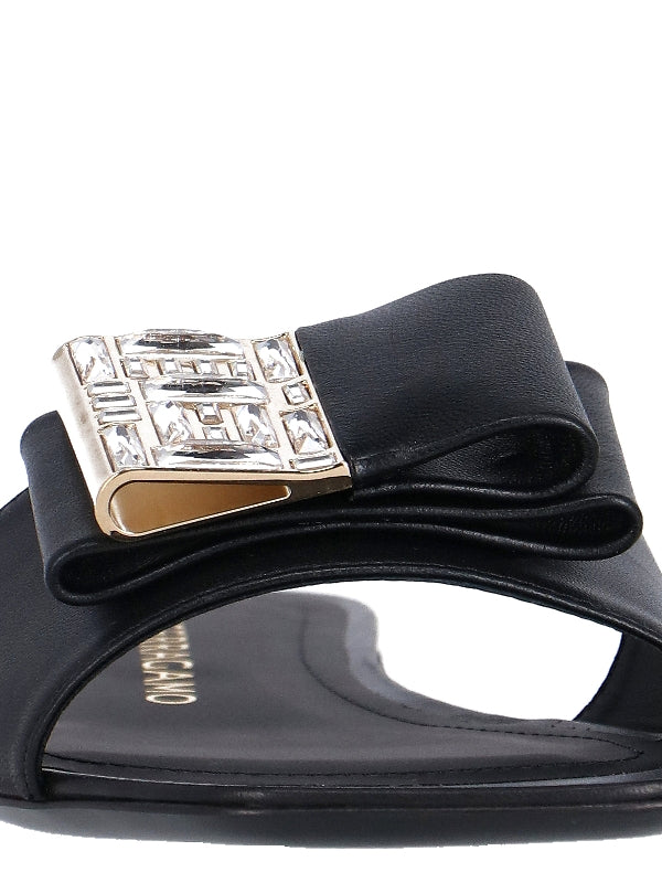 Crystal Bow Embellished Slides