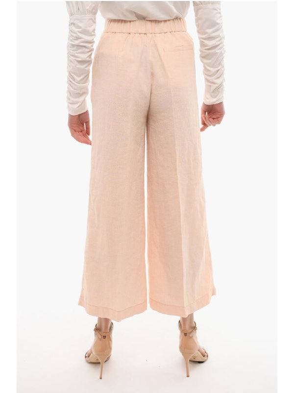 Cotton-Linen Wide Pants