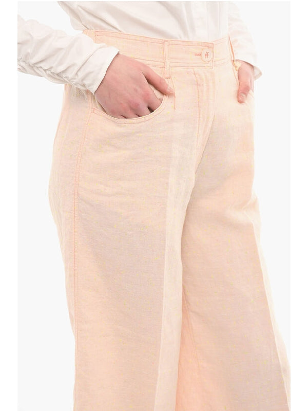 Cotton-Linen Wide Pants