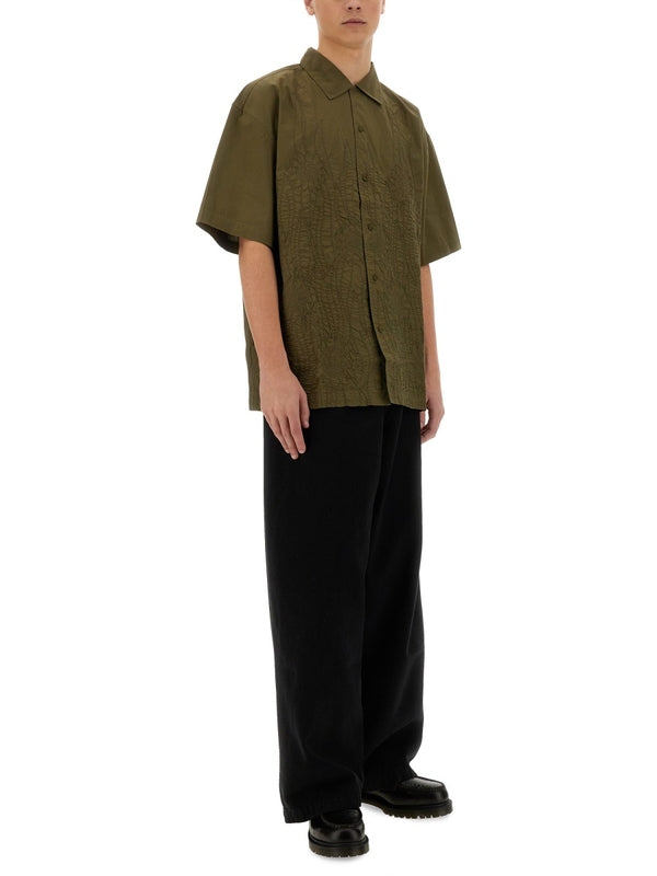 Pattern Embroidery Short-sleeve Shirt