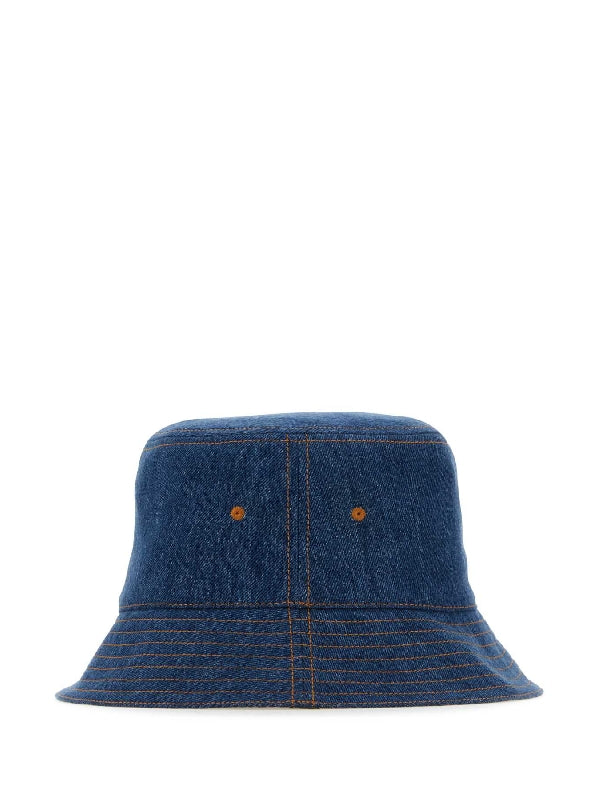 Check Lining Denim Bucket Hat