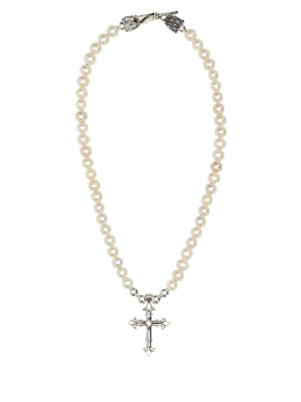 Crisscross Pearl Necklace