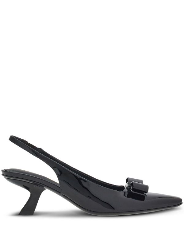 Vara Bow Patent Leather Slingback Heel