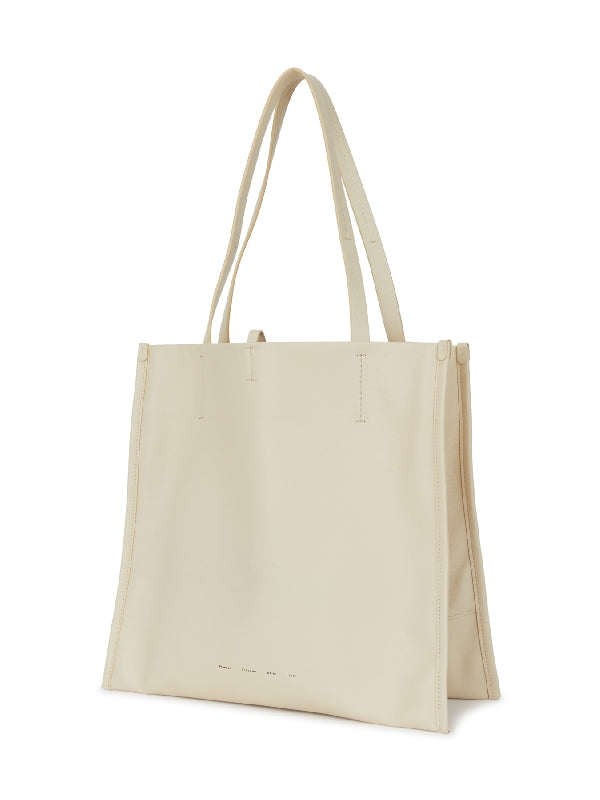 Logo Lettering Printing Leather Tote Bag