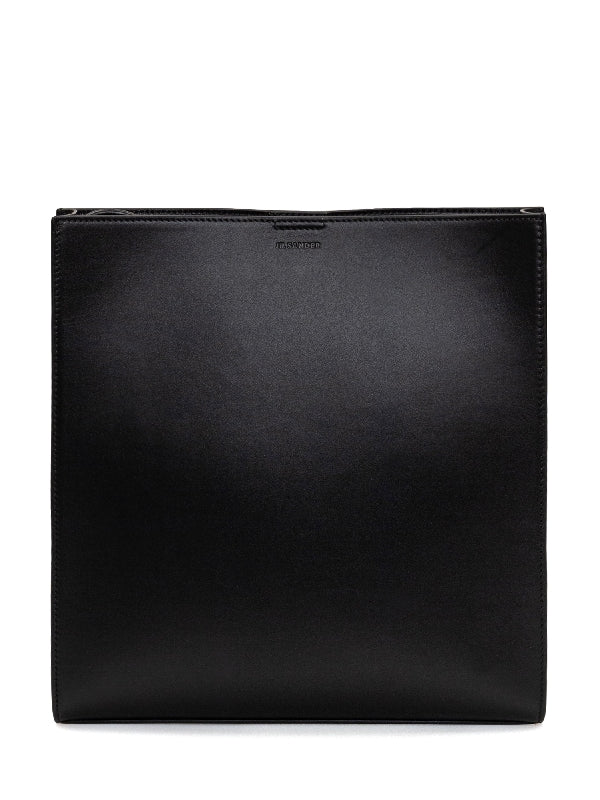 Black Leather Medium Tangle Bag