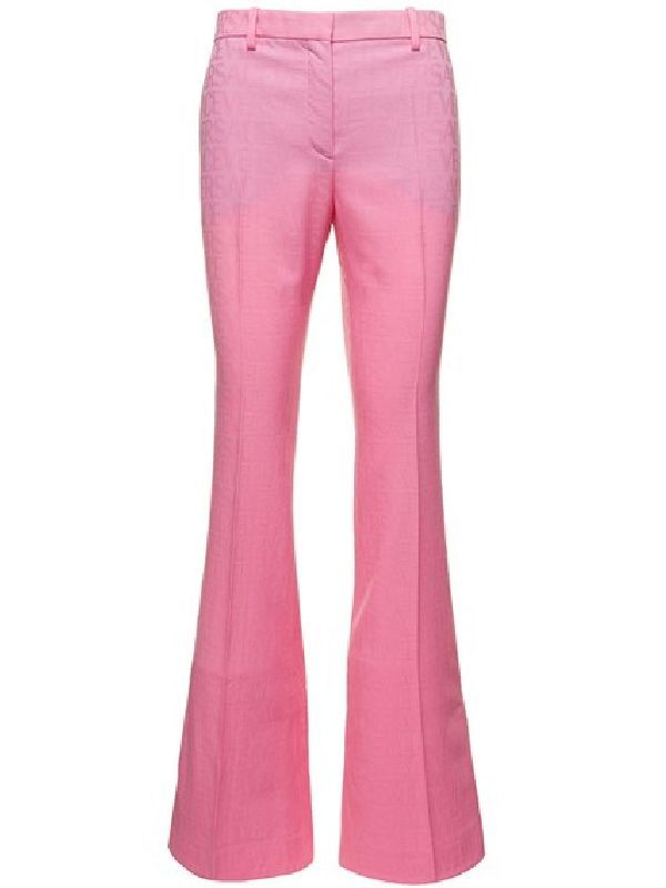 Virgin Wool Flare Stretch Pants