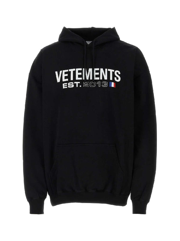 Logo Printed Cotton Hoodie