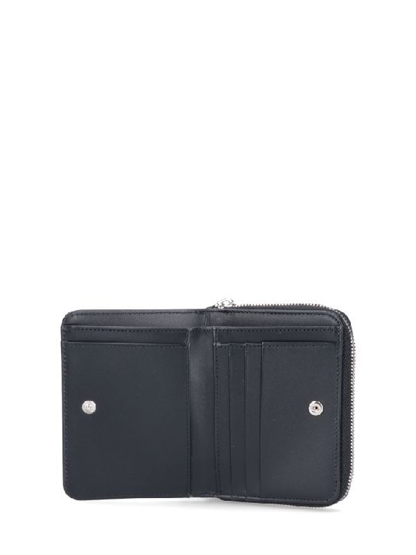 Black Logo Emmanuel Snap Button Zipper
  Wallet