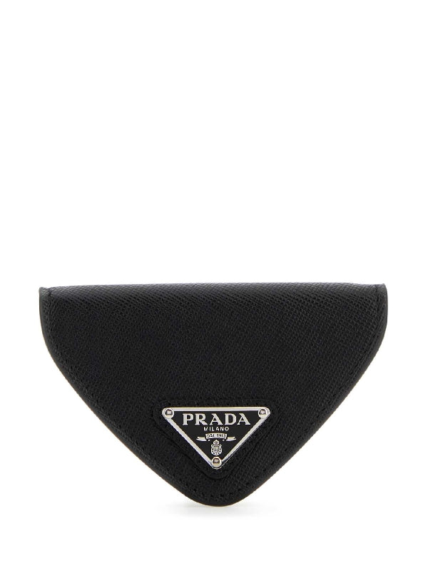 Saffiano Triangle Logo Coin Pocket