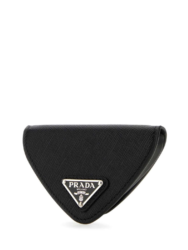 Saffiano Triangle Logo Coin Pocket