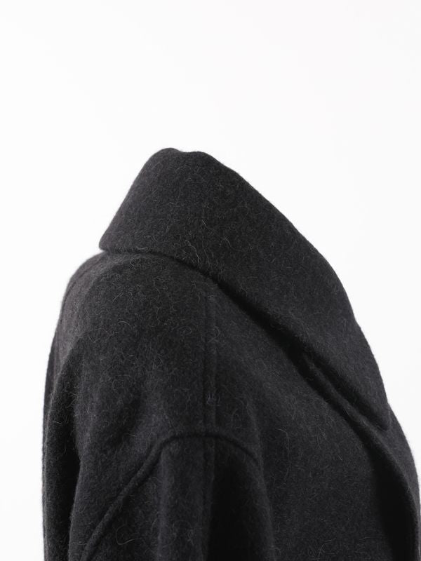 Asymmetric Wool Alpaca Short Coat