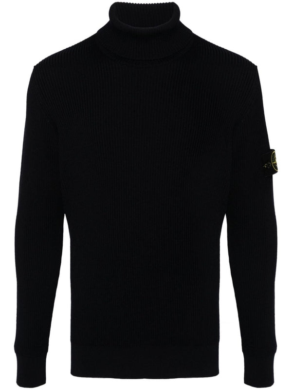 Wappen Patch High Neck Rib Knit