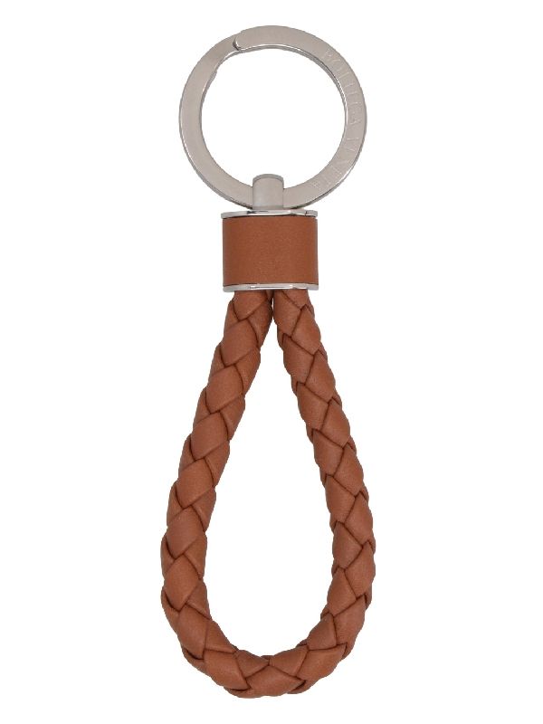 Intrecciato Leather Key Ring