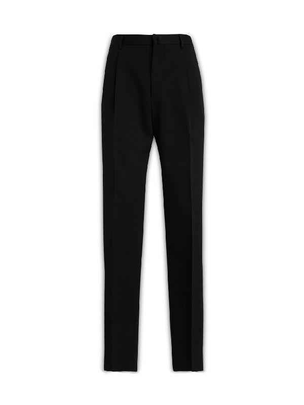 Black Wool Tailored Pants