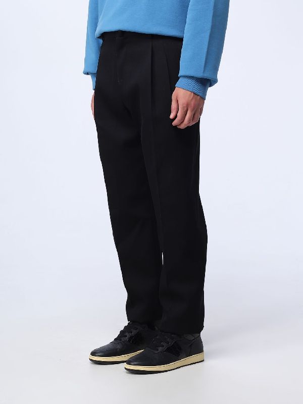 Black Wool Tailored Pants