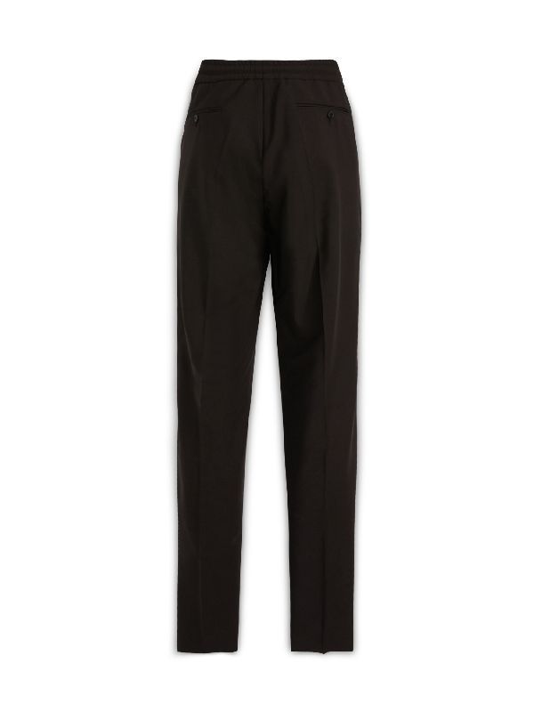 Wool Blend Elastic Waist Pants