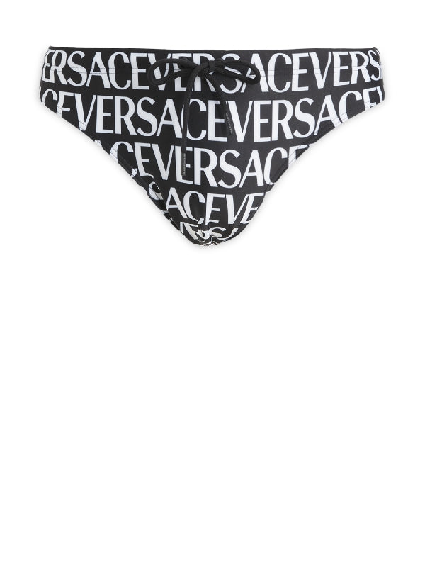 Allover Logo Drawstring Swim Briefs