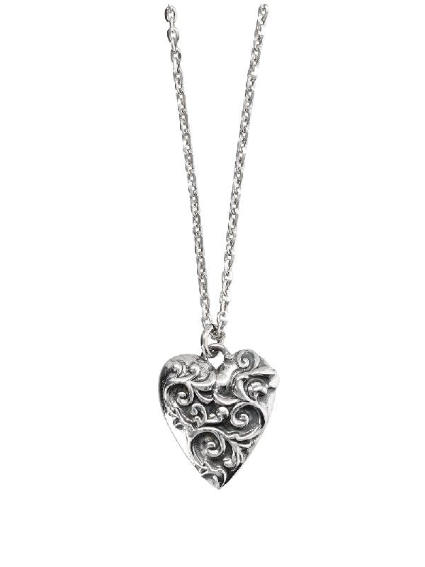 Large Heart Pendant Chain Necklace