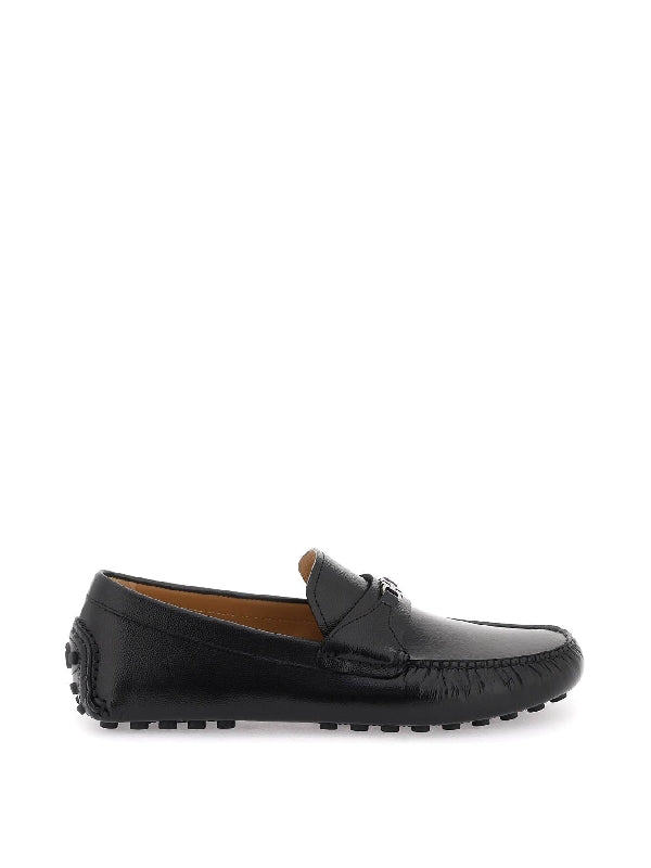 Gancini Leather Driving Loafer Shoes - Jente