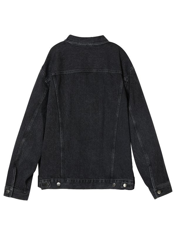 Multi Badge Detail Denim Jacket