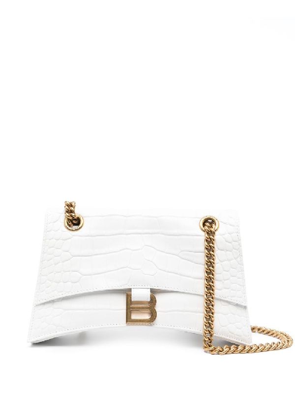 Balenciaga Crush Small White Crossbody & Shoulder Bags