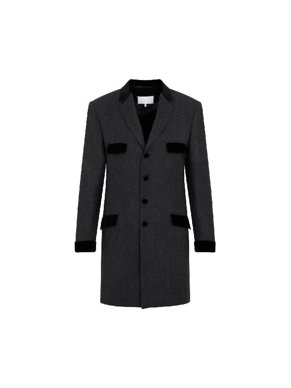 Wool Single Breasted Coat