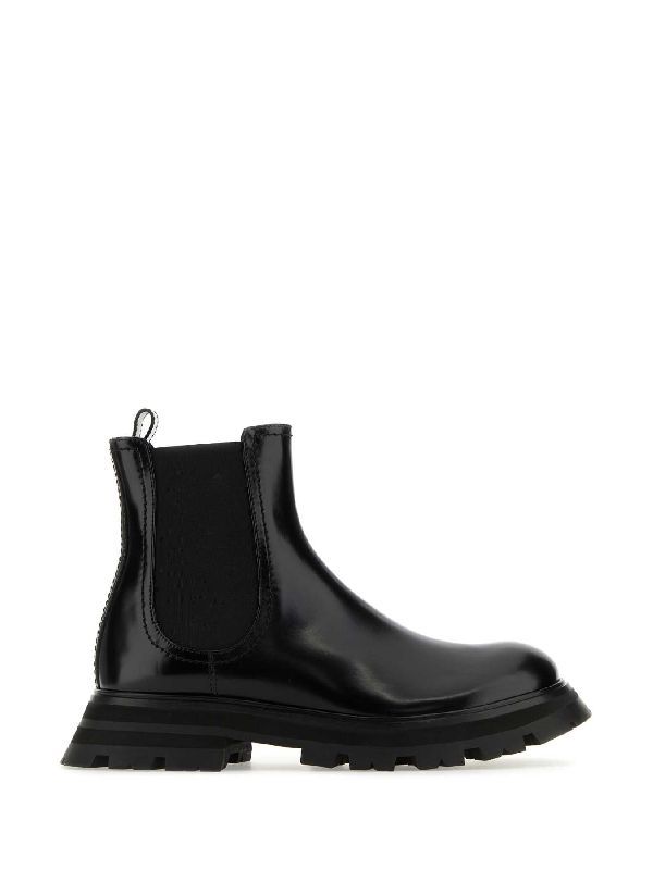 Black Leather Chelsea Boots