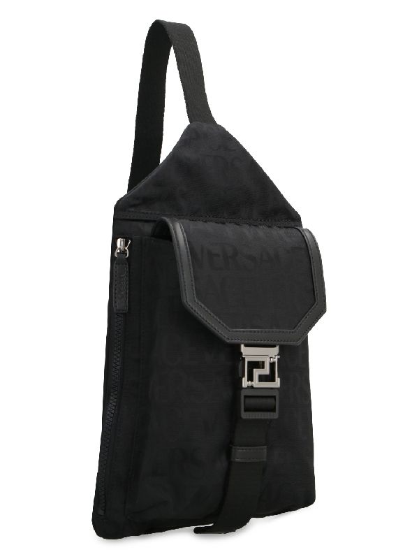 Allover Logo Nylon Shoulder Bag