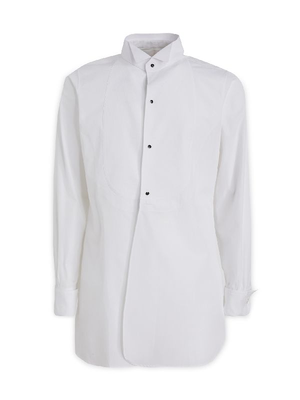 Wing Collar Cotton Poplin Shirt