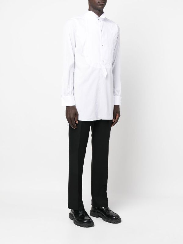 Wing Collar Cotton Poplin Shirt