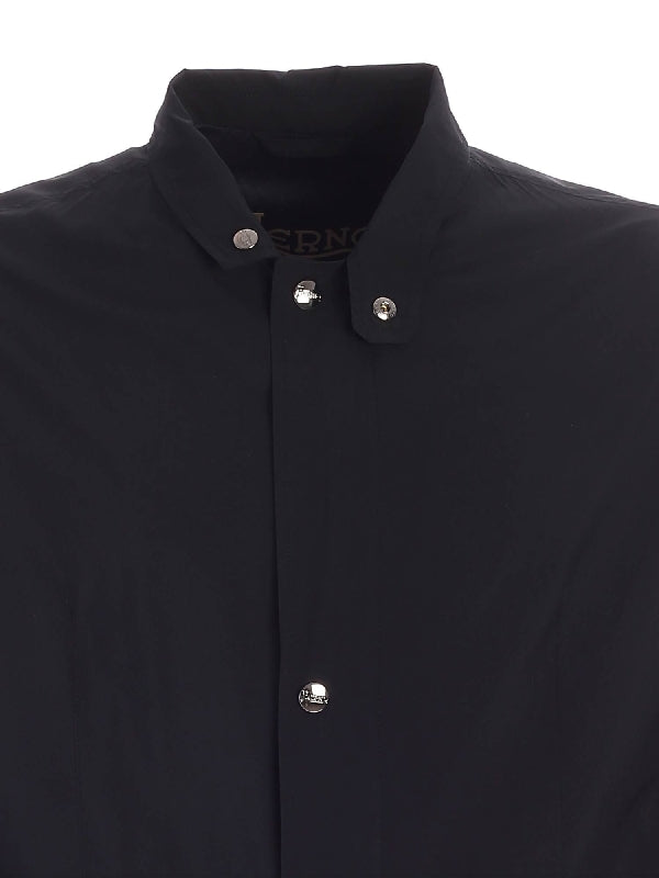 Black High Neck Button Jacket