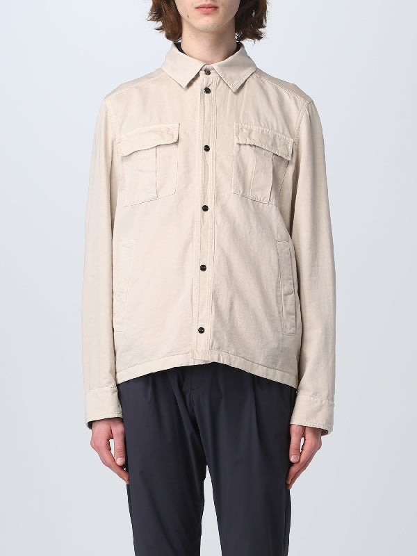 Chest Flap Pocket Button-Up Jacket