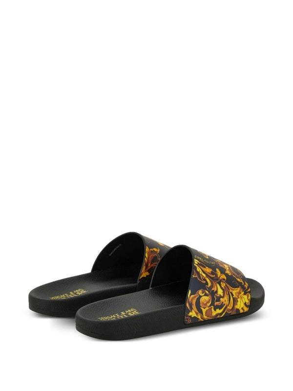 Versace Black Slides