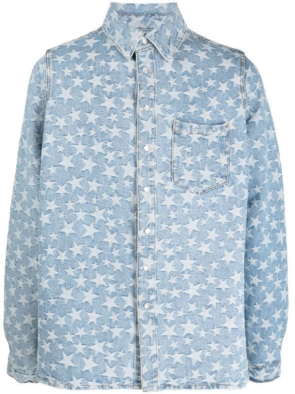 Allover Star Denim Shirt