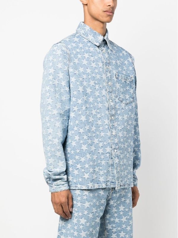 Allover Star Denim Shirt