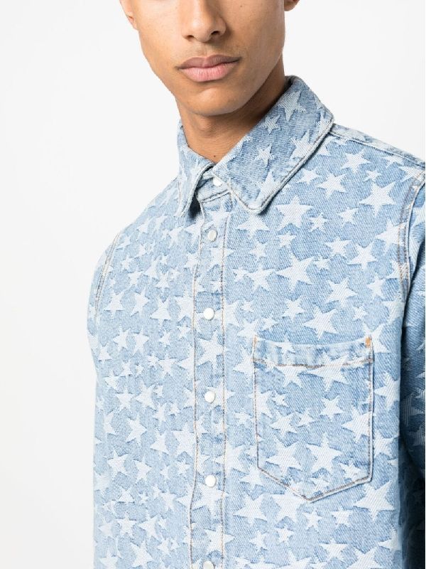 Allover Star Denim Shirt